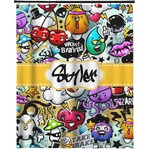 Graffiti Extra Long Shower Curtain - 70"x84" (Personalized)