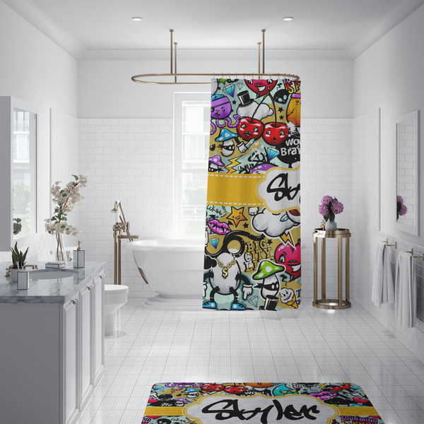 Graffiti Shower Curtain - Custom Size