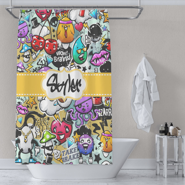 Graffiti Shower Curtain Lifestyle