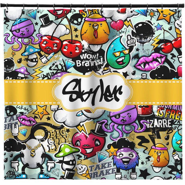 Custom Graffiti Shower Curtain (Personalized)