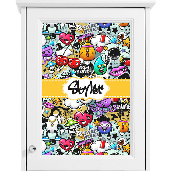 Graffiti Single White Cabinet Decal