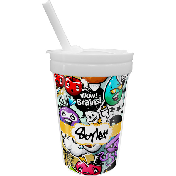 Custom Graffiti Sippy Cup with Straw (Personalized)