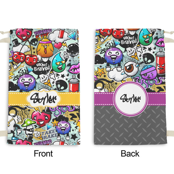 Graffiti Small Laundry Bag - Front & Back View