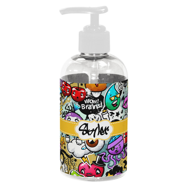 Custom Graffiti Plastic Soap / Lotion Dispenser (8 oz - Small - White) (Personalized)