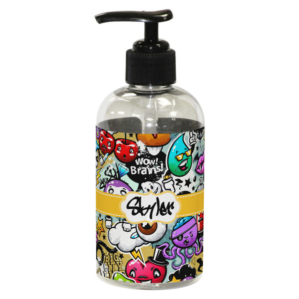 Custom Graffiti Plastic Soap / Lotion Dispenser (8 oz - Small - Black) (Personalized)
