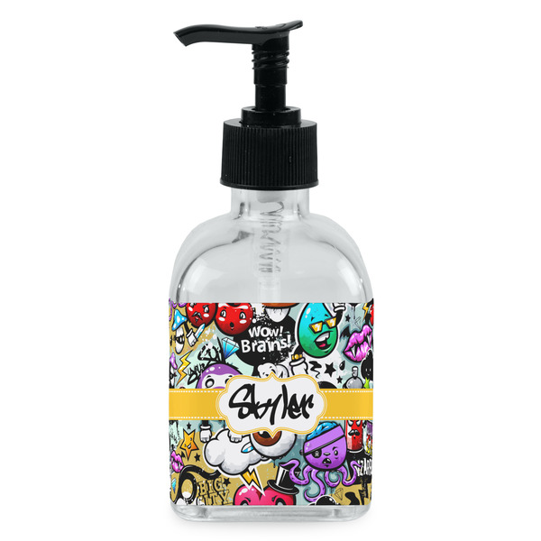Custom Graffiti Glass Soap & Lotion Bottle - Single Bottle (Personalized)