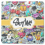 Graffiti Square Rubber Backed Coaster (Personalized)