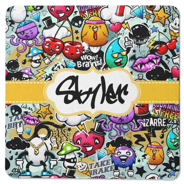 Graffiti Square Coaster Rubber Back - Single