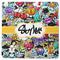 Graffiti Square Rubber Backed Coaster (Personalized)