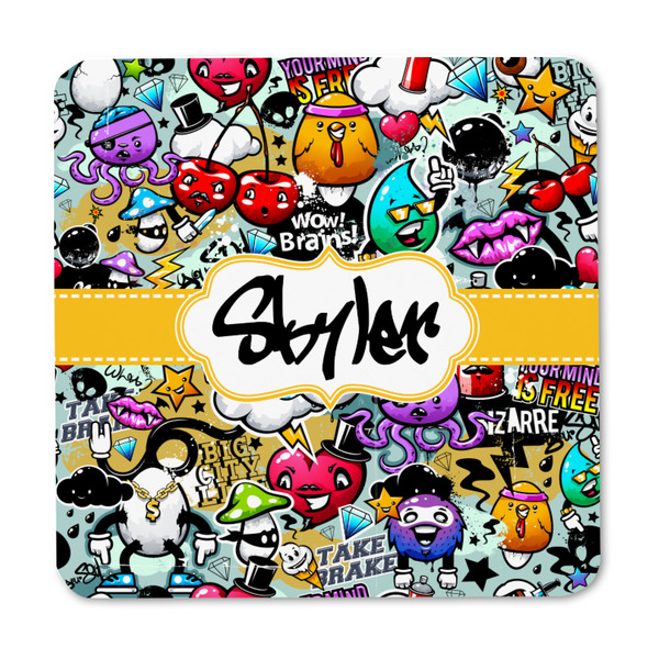 Graffiti Square Fridge Magnet - FRONT