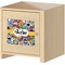 Graffiti Square Wall Decal on Wooden Cabinet