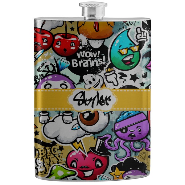 Custom Graffiti Stainless Steel Flask (Personalized)