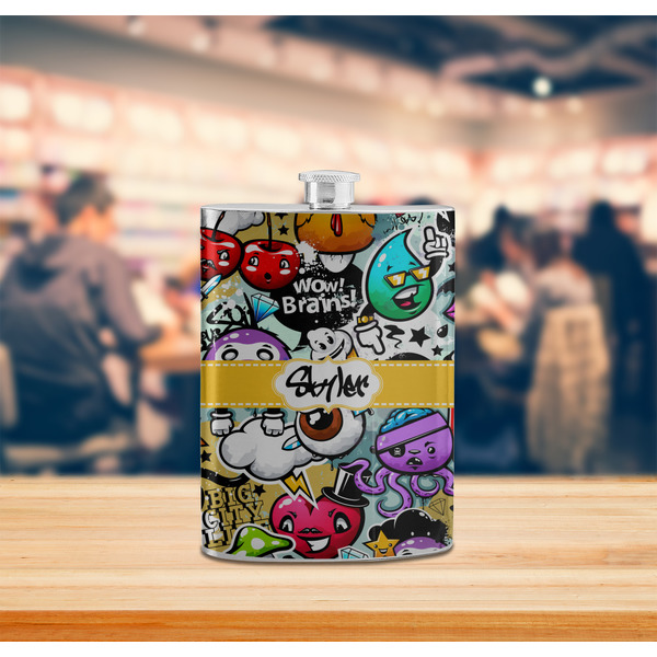 Graffiti Stainless Steel Flask - LIFESTYLE 2
