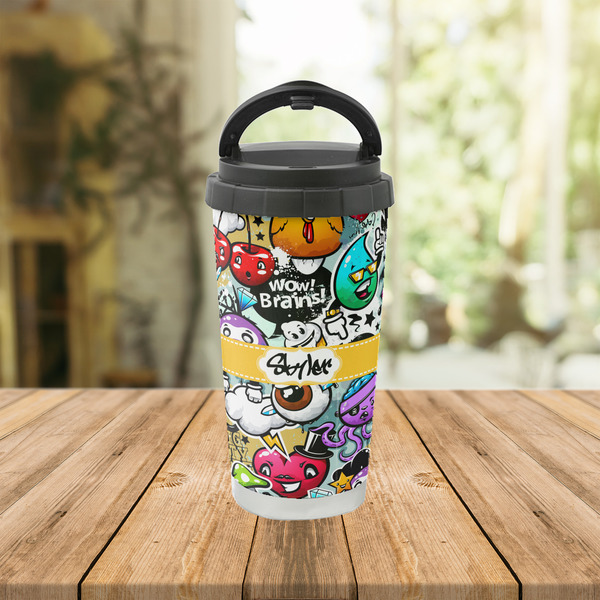 Graffiti Stainless Steel Travel Cup Lifestyle