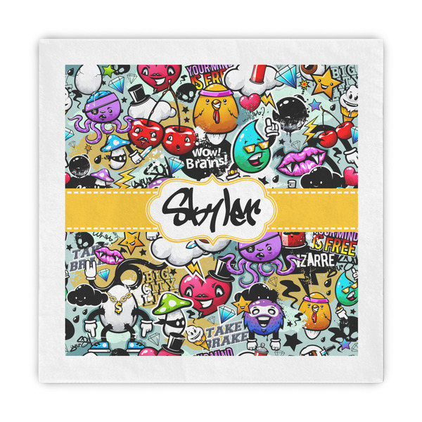 Custom Graffiti Decorative Paper Napkins (Personalized)