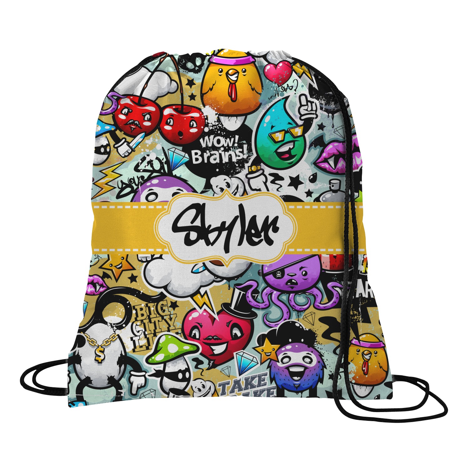 Graffiti Drawstring Backpack (Personalized)