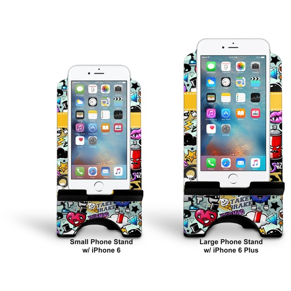 Graffiti Stylized Phone Stand - Comparison