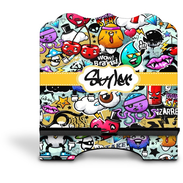 Graffiti Stylized Tablet Stand - Front without iPad