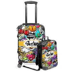 Graffiti Kids 2-Piece Luggage Set - Suitcase & Backpack (Personalized)