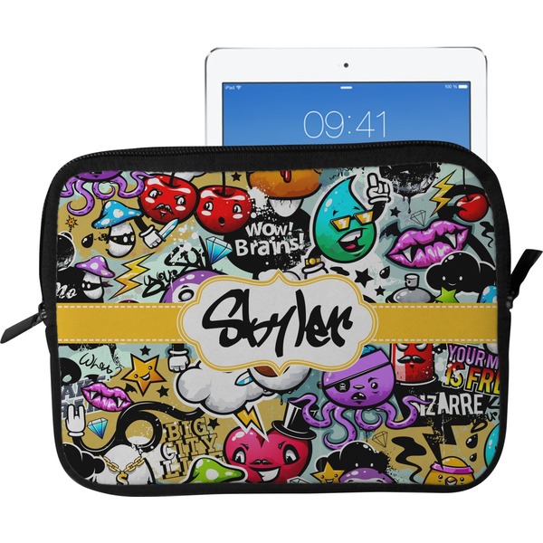Custom Graffiti Tablet Case / Sleeve - Large (Personalized)