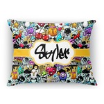 Graffiti Rectangular Throw Pillow Case - 12"x18" (Personalized)