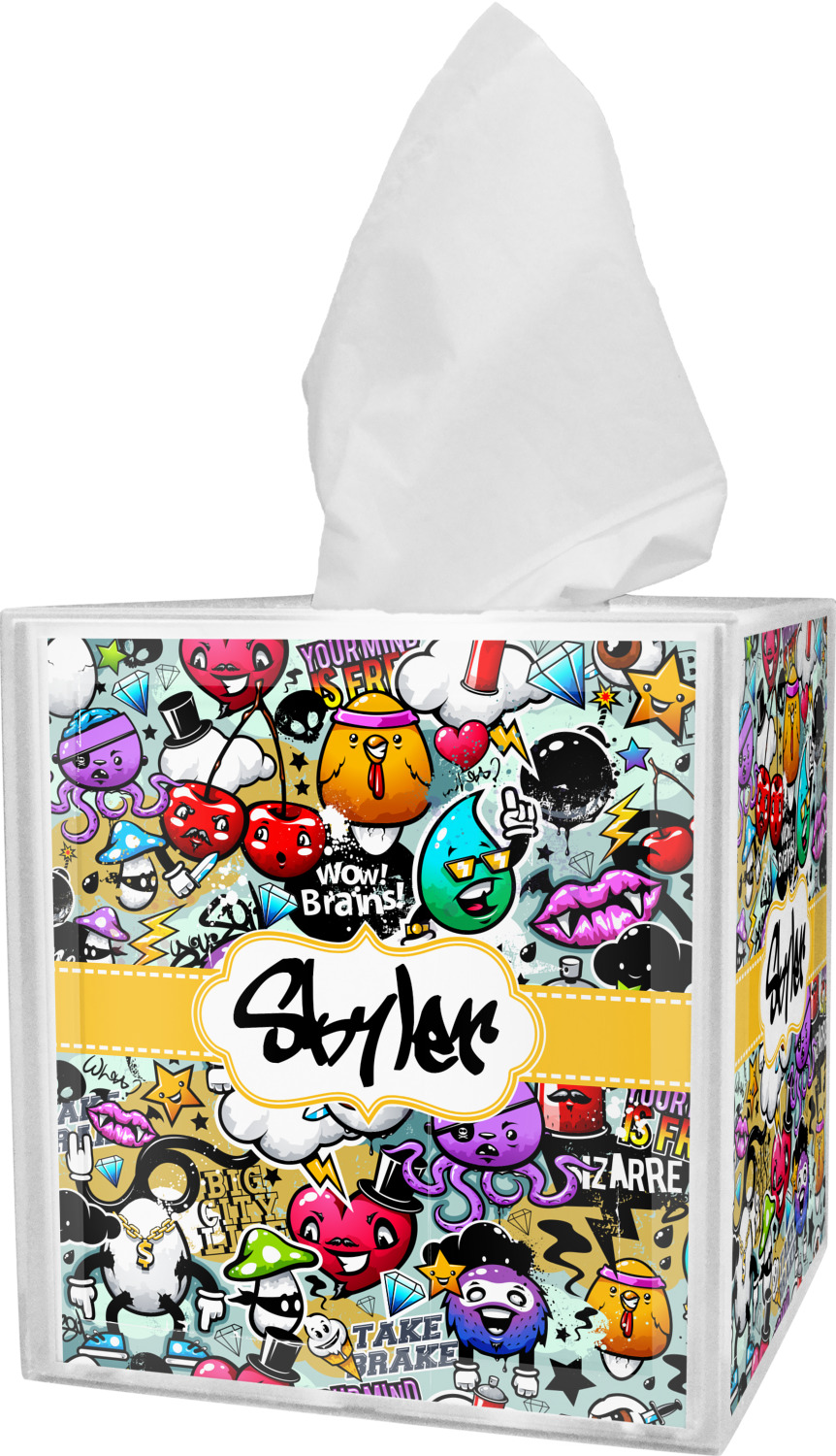 Custom Graffiti Tissue Box Cover (Personalized) | YouCustomizeIt