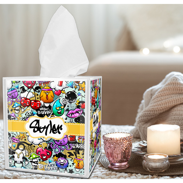 Graffiti Tissue Box - LIFESTYLE