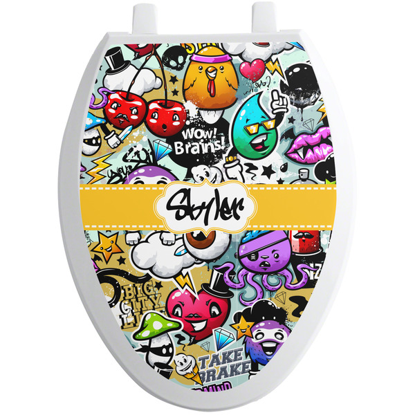 Graffiti Toilet Seat Decal (Personalized)