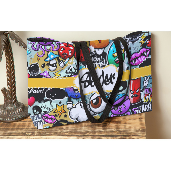 Graffiti Tote w/Black Handles - Lifestyle View