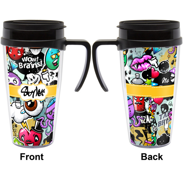 Graffiti Travel Mug with Black Handle - Approval