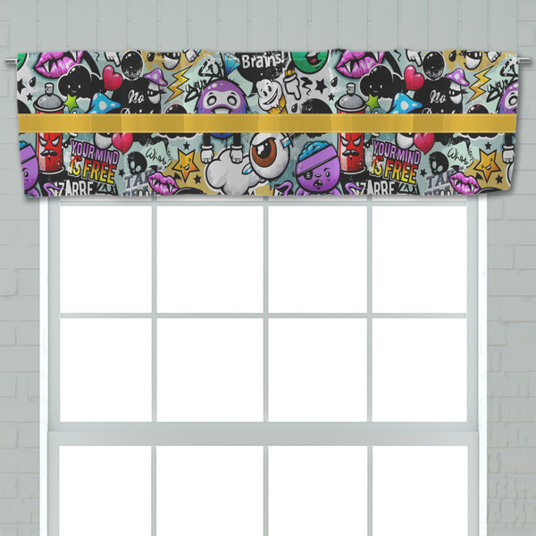 Graffiti Valance - Closeup on window