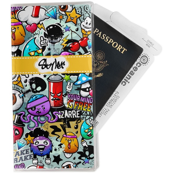 Custom Graffiti Travel Document Holder