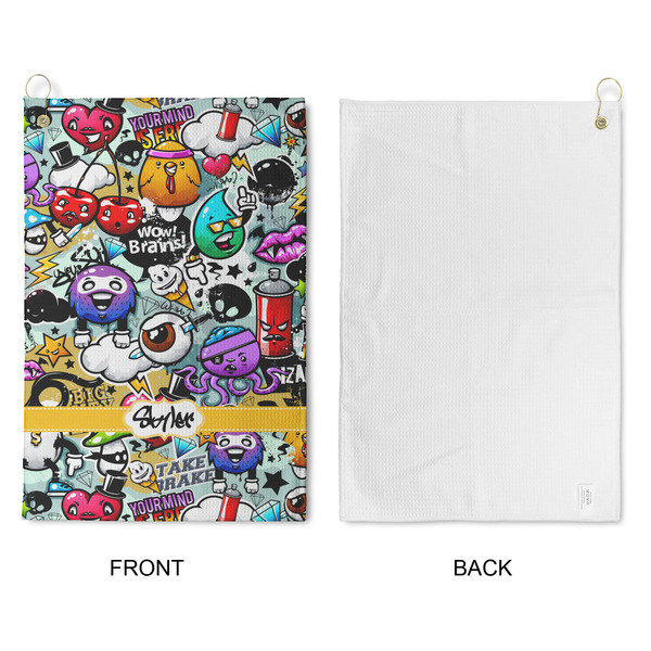 Graffiti Waffle Weave Golf Towel - Approval