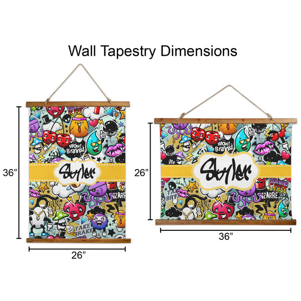 Graffiti Wall Hanging Tapestries - Parent/Sizing