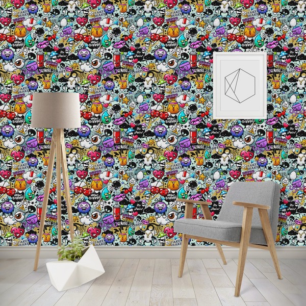 Custom Graffiti Wallpaper & Surface Covering (Peel & Stick - Repositionable)