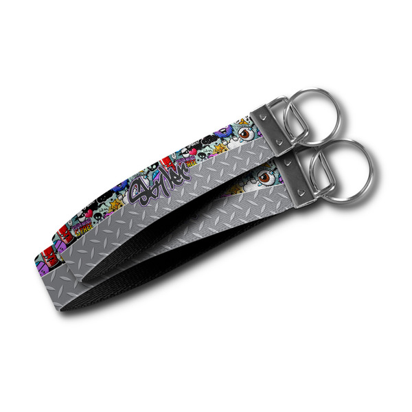 Graffiti Webbing Keychain FOBs - Size Comparison