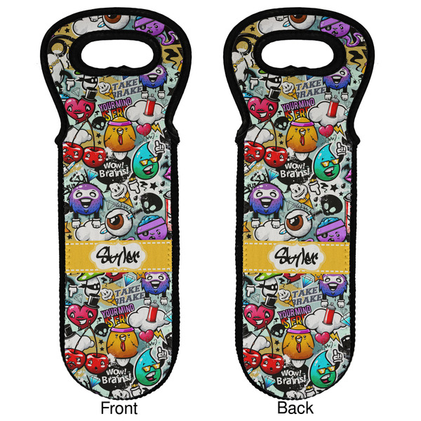 Graffiti Wine Tote Front & Back