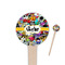 Graffiti 4" Round Wooden Food Picks - Double Sided (Personalized)