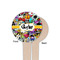 Graffiti Wooden 4" Food Pick - Round - Single Sided - Front & Back