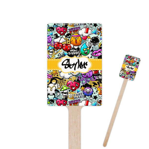 Custom Graffiti Rectangle Wooden Stir Sticks (Personalized)