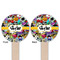 Graffiti Wooden 6" Food Pick - Round - Double Sided - Front & Back