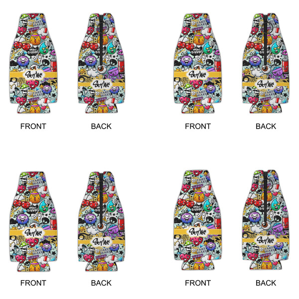 Graffiti Zipper Bottle Cooler - Set of 4 - APPROVAL