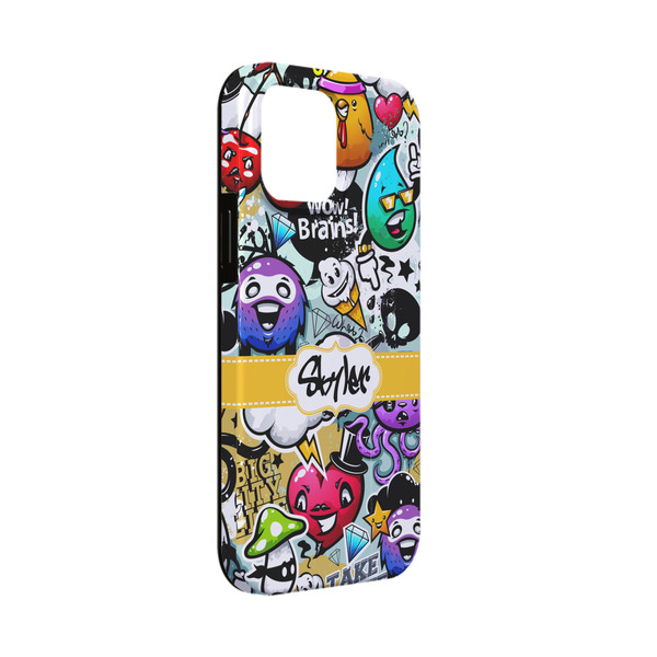 Custom Graffiti iPhone Case - Rubber Lined - iPhone 13 Mini (Personalized)