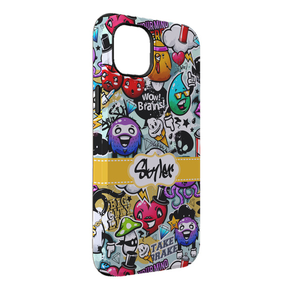 Custom Graffiti iPhone Case - Rubber Lined - iPhone 14 Plus (Personalized)