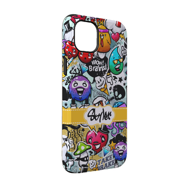 Custom Graffiti iPhone Case - Rubber Lined - iPhone 14 Pro (Personalized)
