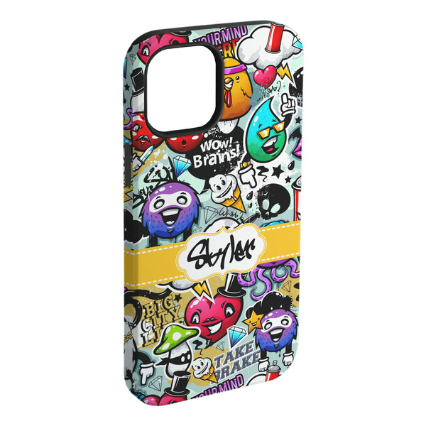 Custom Graffiti iPhone Case - Rubber Lined - iPhone 15 Plus (Personalized)