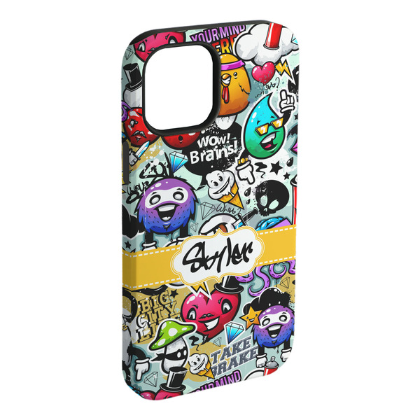 Custom Graffiti iPhone Case - Rubber Lined - iPhone 15 Pro Max (Personalized)