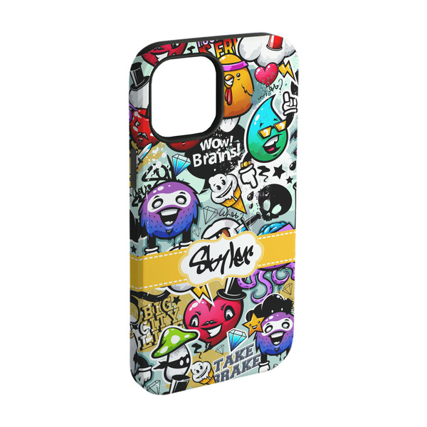 Custom Graffiti iPhone Case - Rubber Lined - iPhone 15 Pro (Personalized)