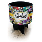 Graffiti Black Beach Spiker Drink Holder (Personalized)