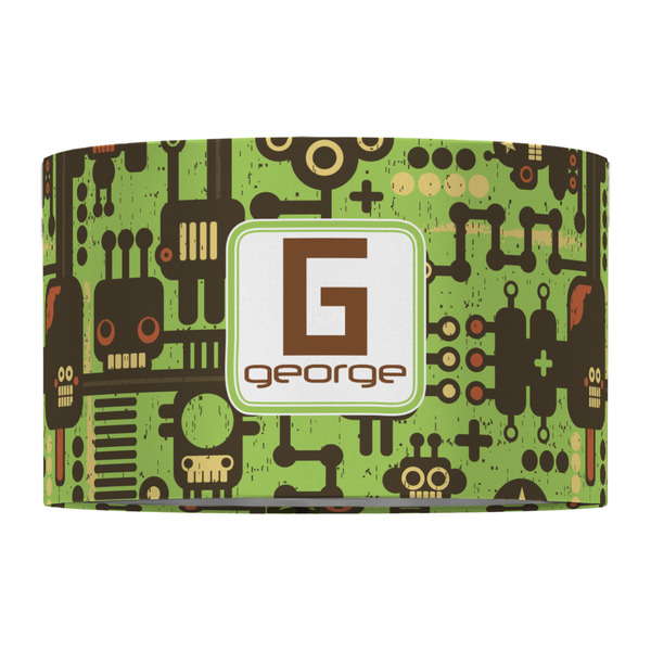 Industrial Robot 1 12" Drum Lampshade - FRONT (Fabric)